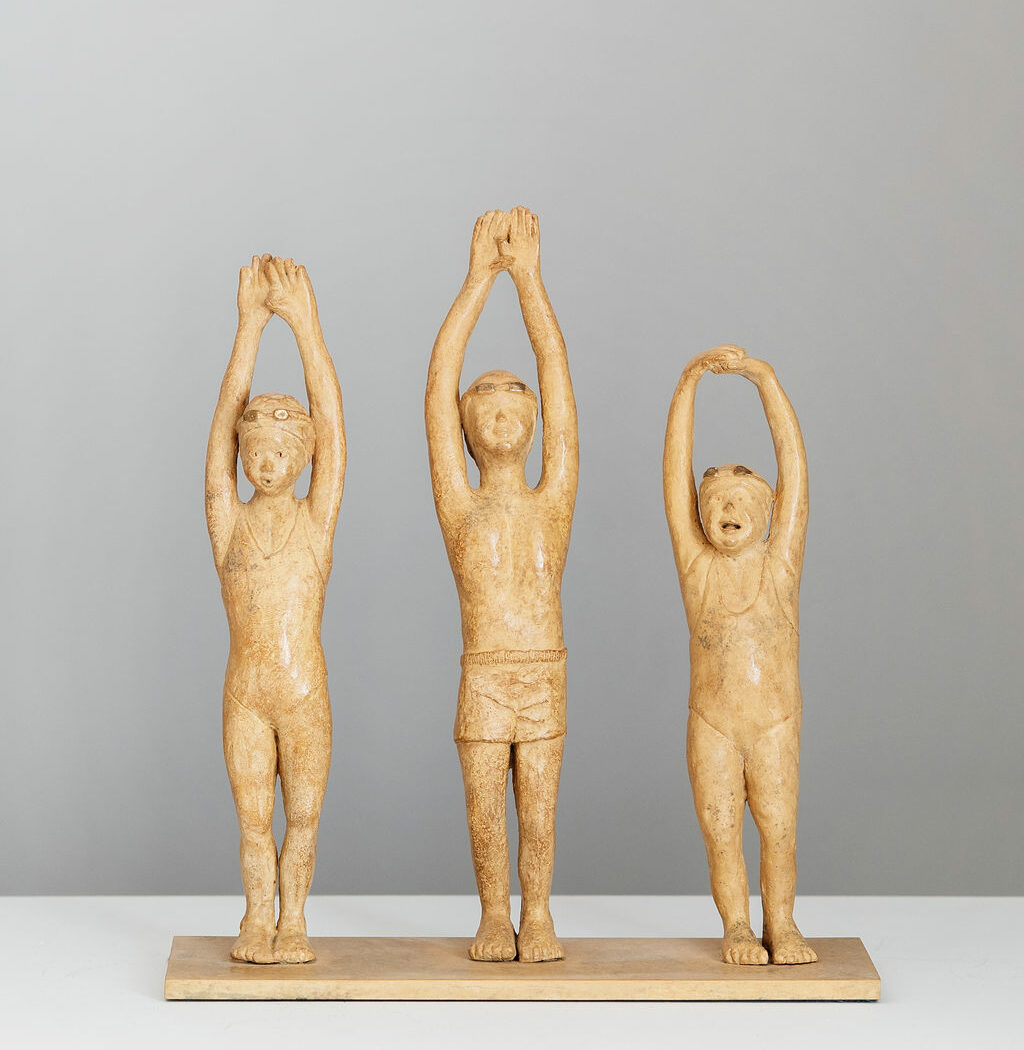 graines de champion trio sculpture face