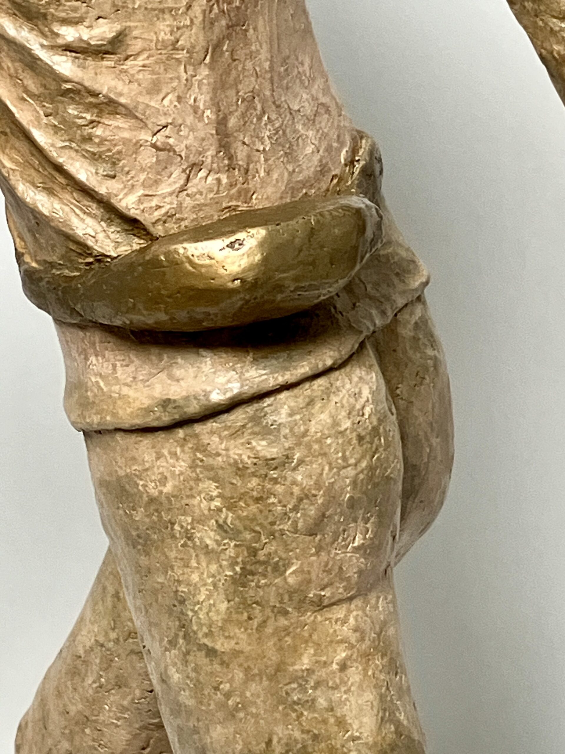 la skieuse nordique sculpture bronze banane