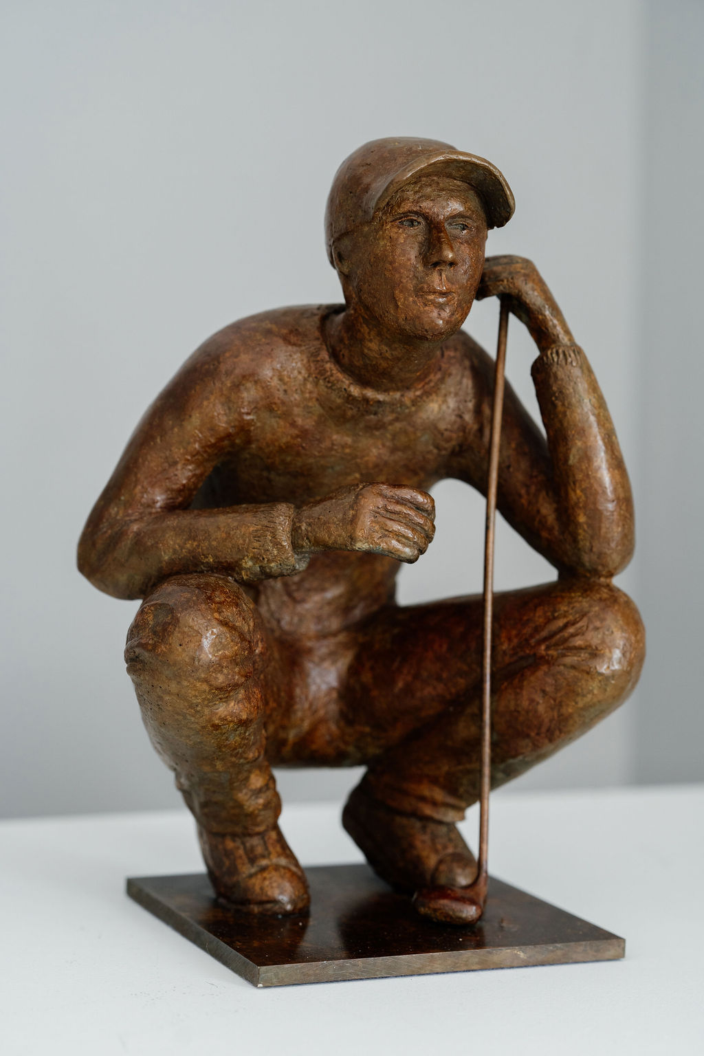 le golfeur sculpture bronze 3-quart grand