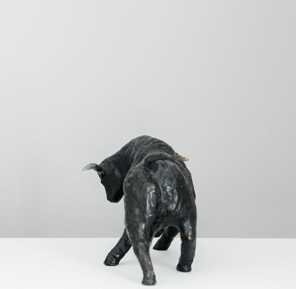 le taureau sculpture bronze dos