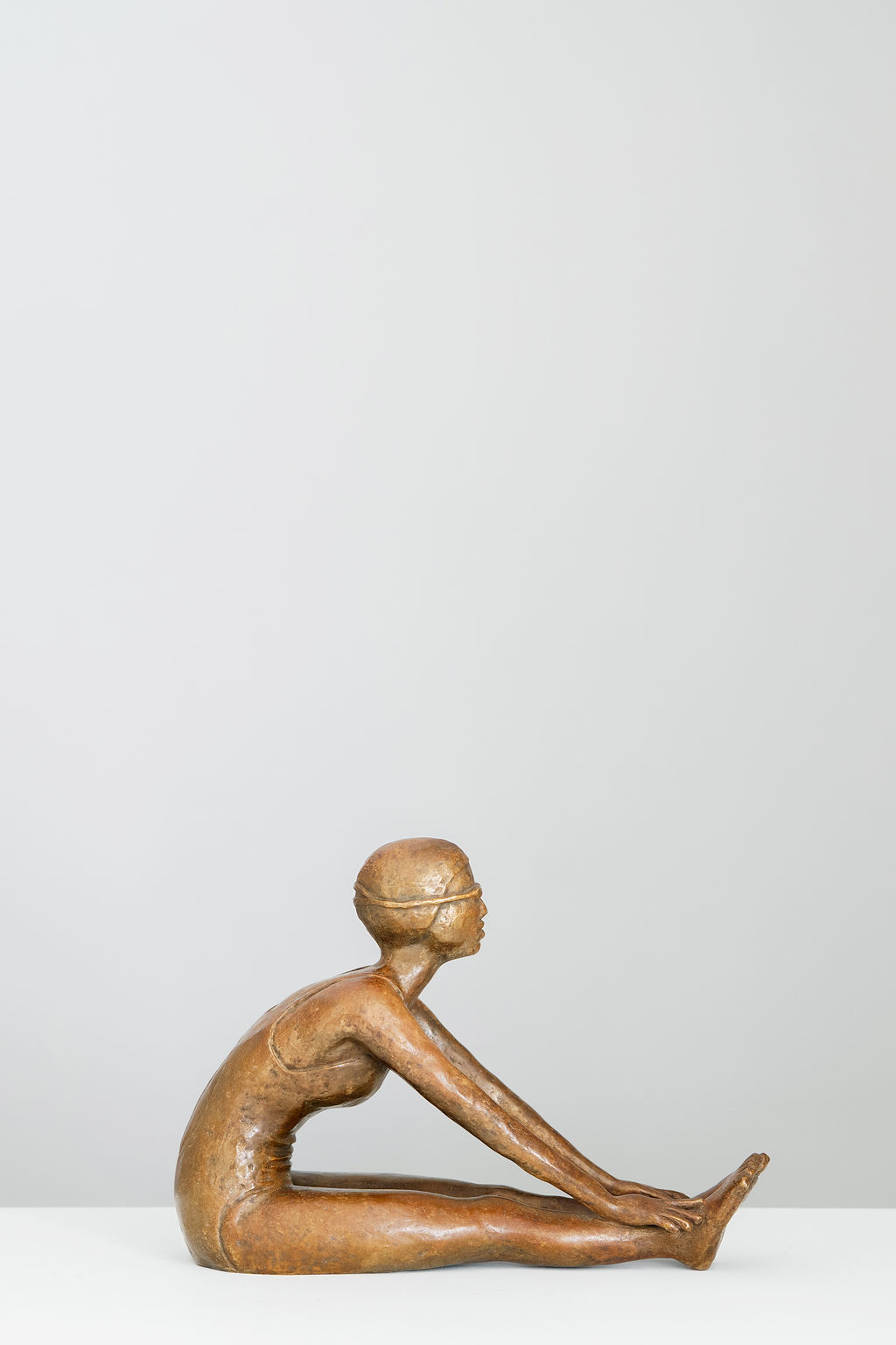 relaxation sculpture bronze profil